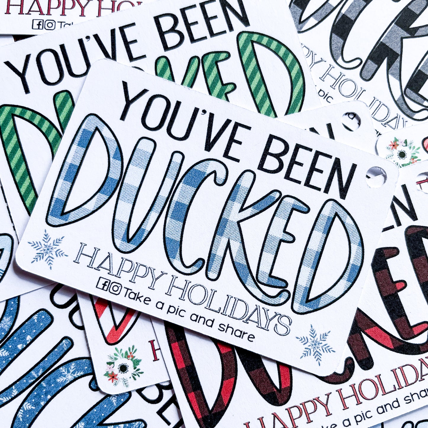 Holiday Theme Duck Tag