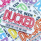 Neon Sign Duck Tags