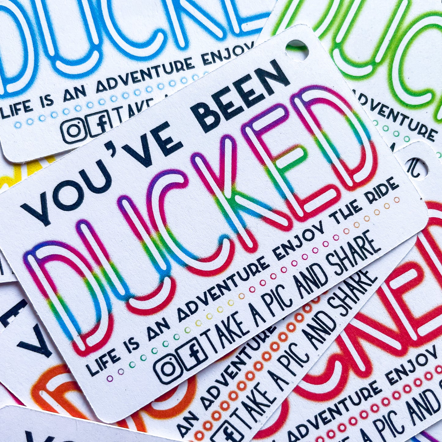 Neon Sign Duck Tags