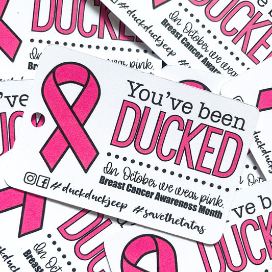 Breast Cancer Awareness Ducking Tags