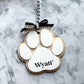 Personalized 3D Wood Dog Paw Ornament