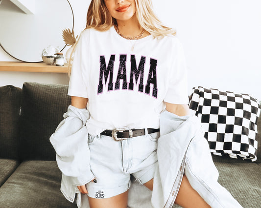 Varsity Letter Mama Webbed Shirt