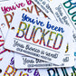 Animal Print Buck Buck Bronco tags