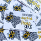Sunflower Leopard Print State Tags