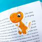 Orange T-Rex Magnetic Bookmark