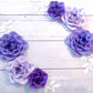 Purple ombre paper flowers