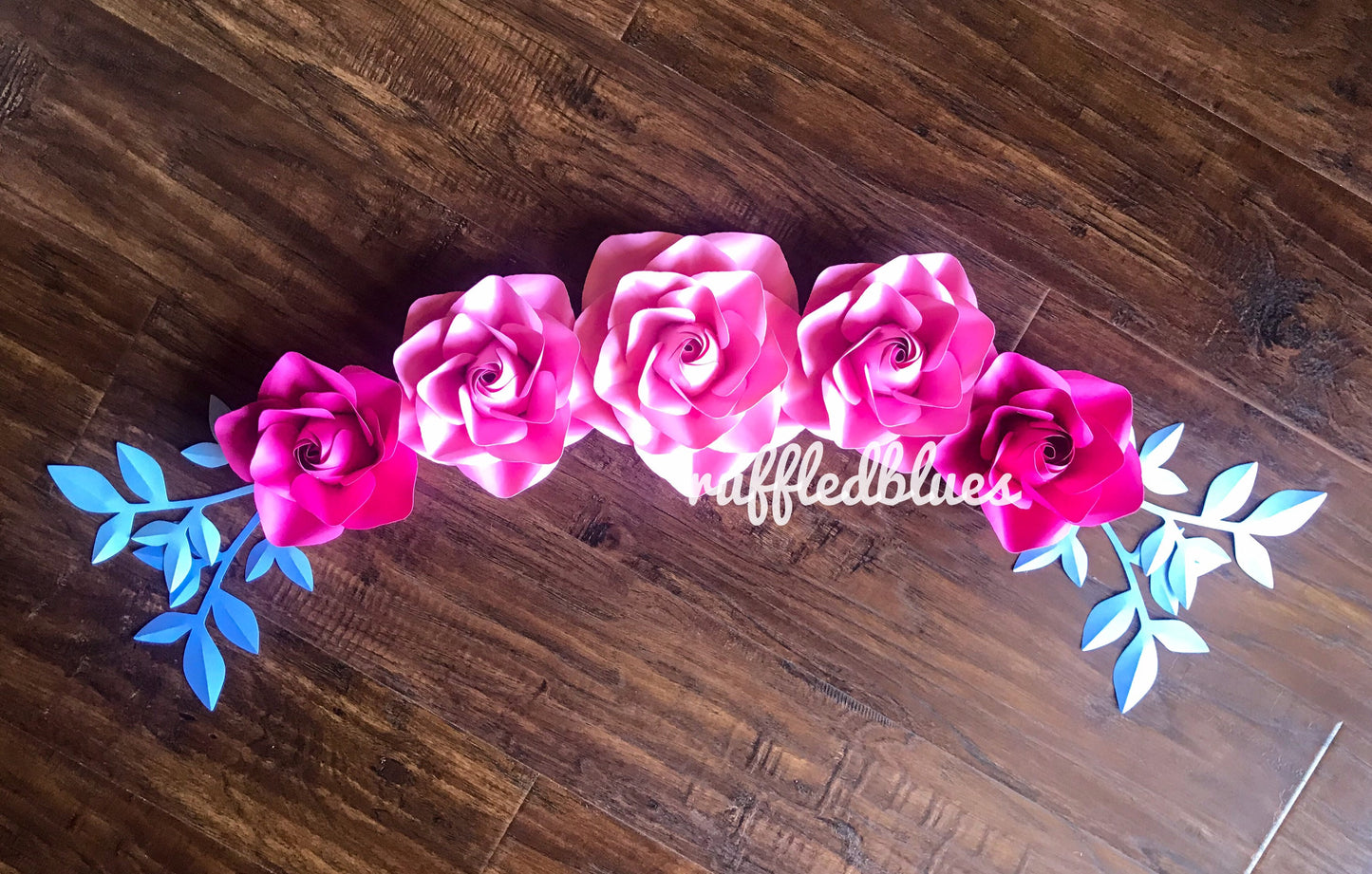 Pink ombre paper flowers