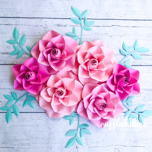 Pink Ombre Paper Flowers