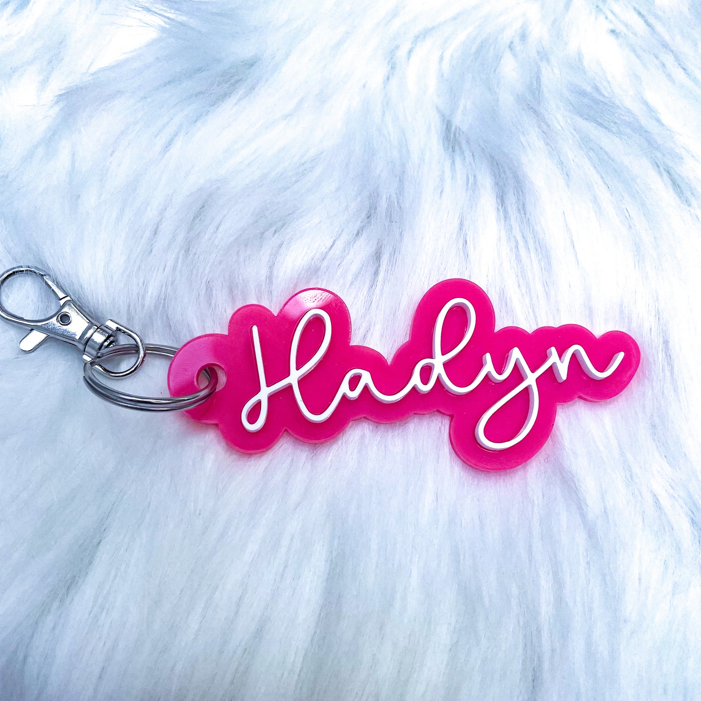 Stacked Personalized Name Keychain