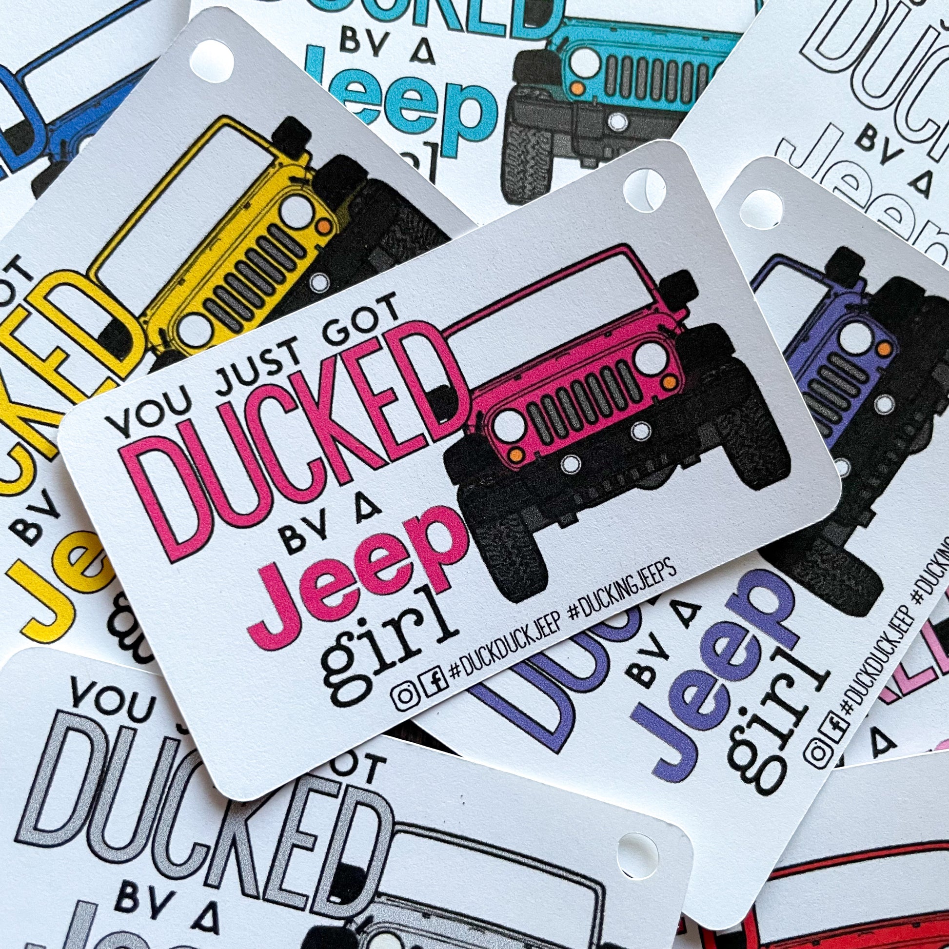You just got Jeep Girl Duck Tagged by a Jeep Girl Duck Tag.